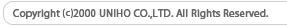 Copyright (c)2000 UNIHO CO.,LTD.All Rights Reserved.