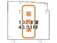 「山京目黒ビル」貸事務所 間取り
