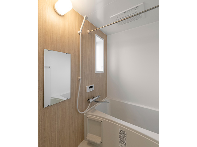 愛知県岩倉市の新築賃貸ガレージハウス/ビルトインガレージ付きメゾネット賃貸アパート「HC-G Iwakura」C棟浴室