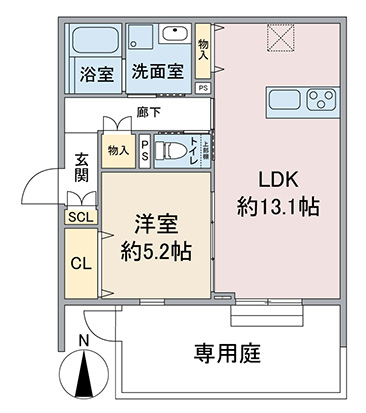 名古屋市熱田区二番の新築賃貸アパート「C’est merveilleux(セ メルヴェイユ)」Cタイプ間取り