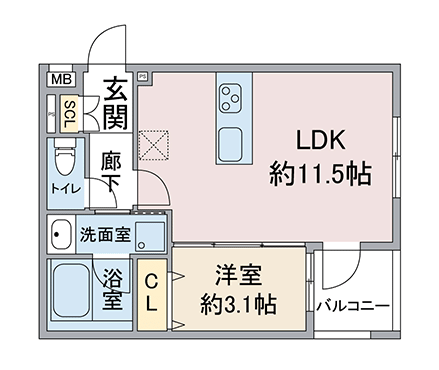 名古屋市中村区の新築賃貸ビルドインガレージ(1台)・インナーガレージハウス「(仮称)リブレワン五反城町」間取り2号室