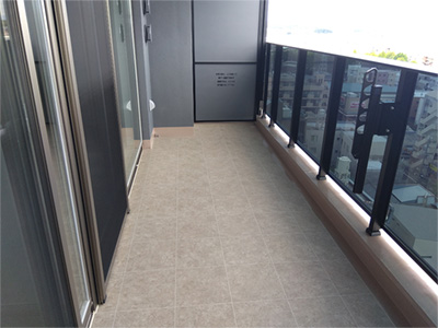 名古屋市名東区の新築分譲賃貸マンション：ベランダ