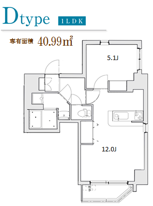 ｢アトレ東葛西｣Dタイプ間取り図