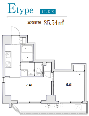 ｢アトレ東葛西｣Eタイプ間取り図