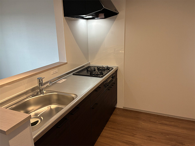 愛知県あま市の新築賃貸ガレージハウス「G+COLOR木田」B棟キッチン