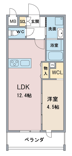 愛知県豊田市の新築賃貸木造3階建てアパート「スマイルステーション」間取り3号室