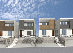 名古屋市守山区吉根の新築一戸建て住宅「(仮称)宝が丘貸家」外観