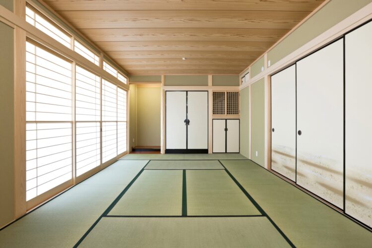 名古屋市緑区の注文住宅の障子と襖の付いた床の間のある和室